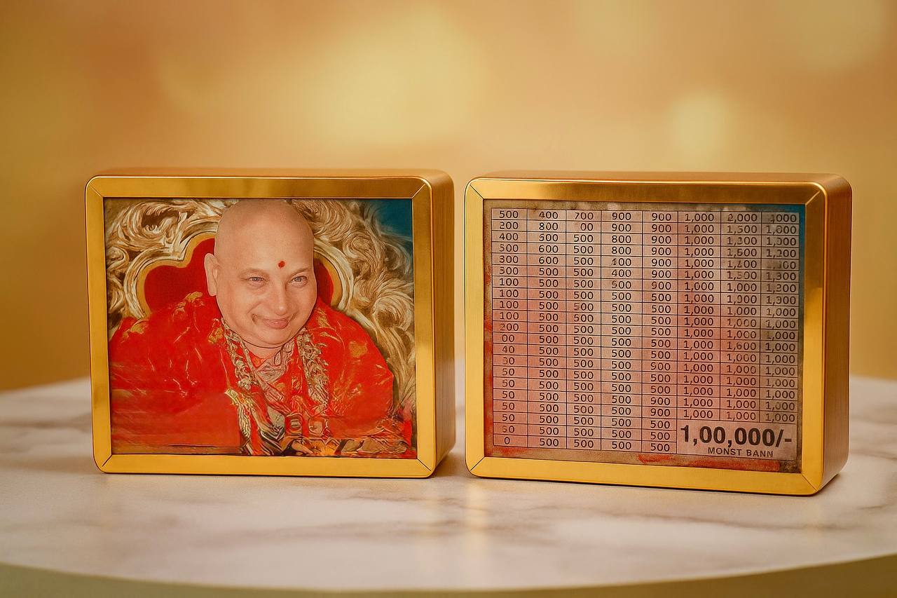 Guru Ji Print Wooden Money Bank