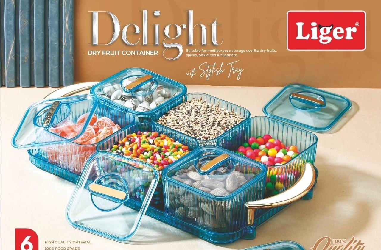 DELIGHT 6 SECTION DRYFRUITS TRAY PREMIUM